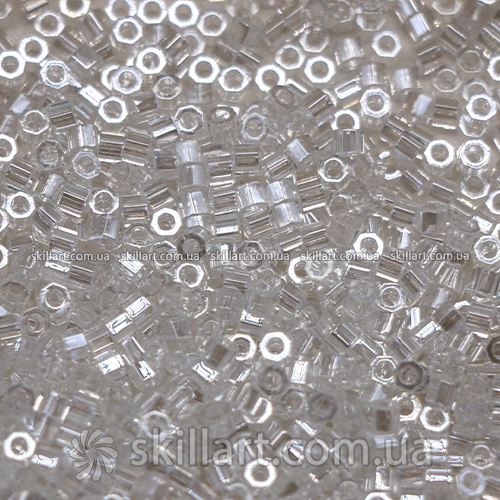 Бисер DBC-50 Miyuki Delica Beads Cut 11/0 (рубка, блестящий, белый прозрачный)